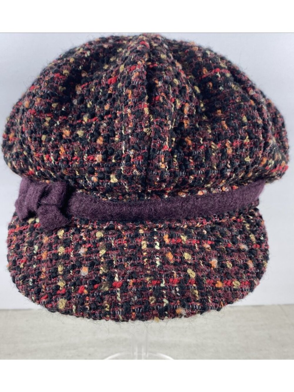 Giuliana Women’s Newsboy Multi-Colored Hat~Stretch Band~Made In Italy Adorable!! - Picture 3 of 12